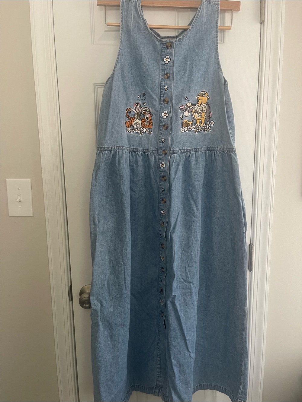 Vintage MickeyInc Winnie the Pooh & Friends Denim Dress